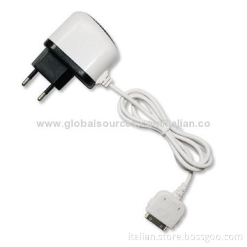USB travel, wall charger with cable for portable mobile phone charger